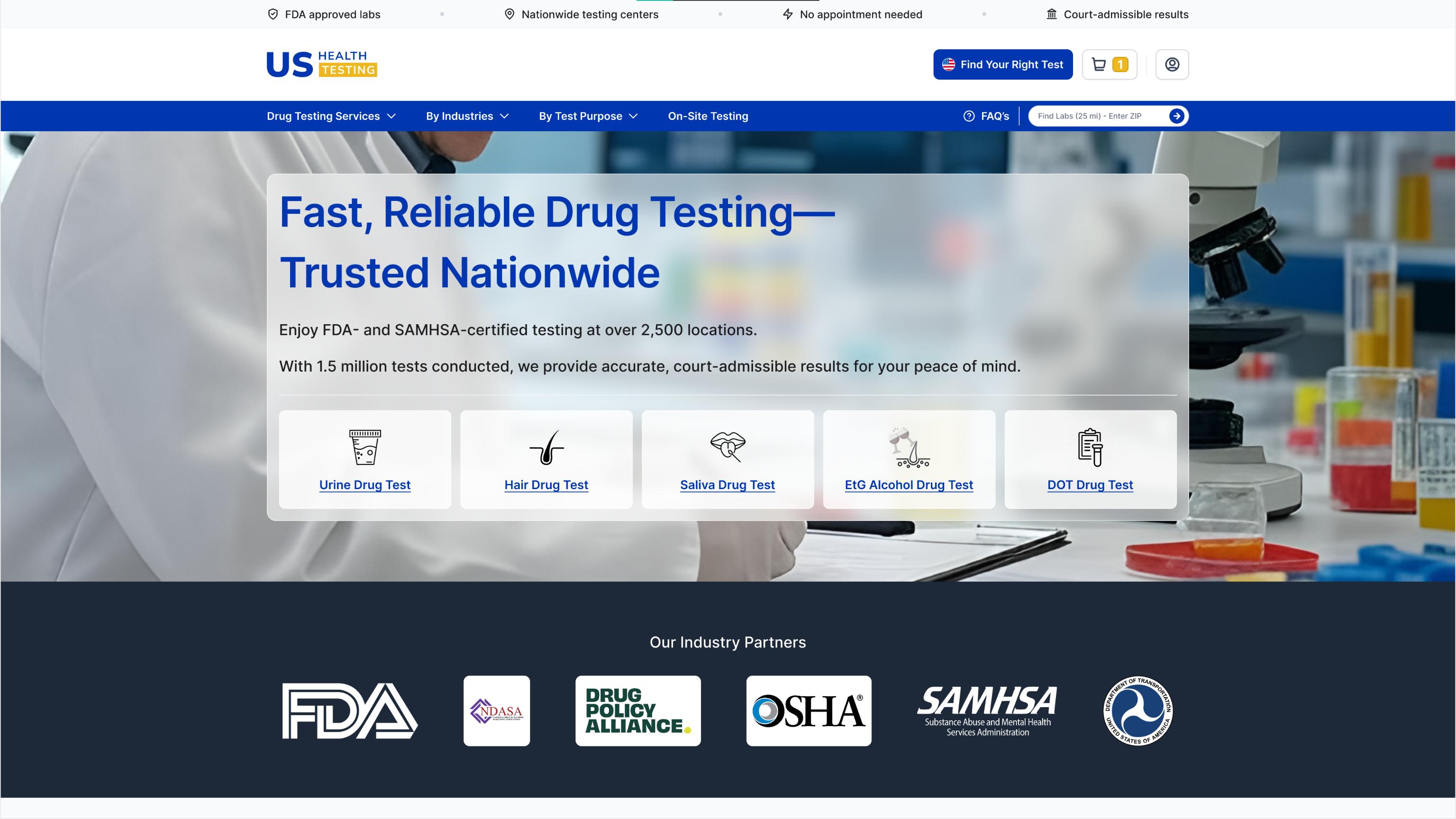 Hero image for US Health Testing